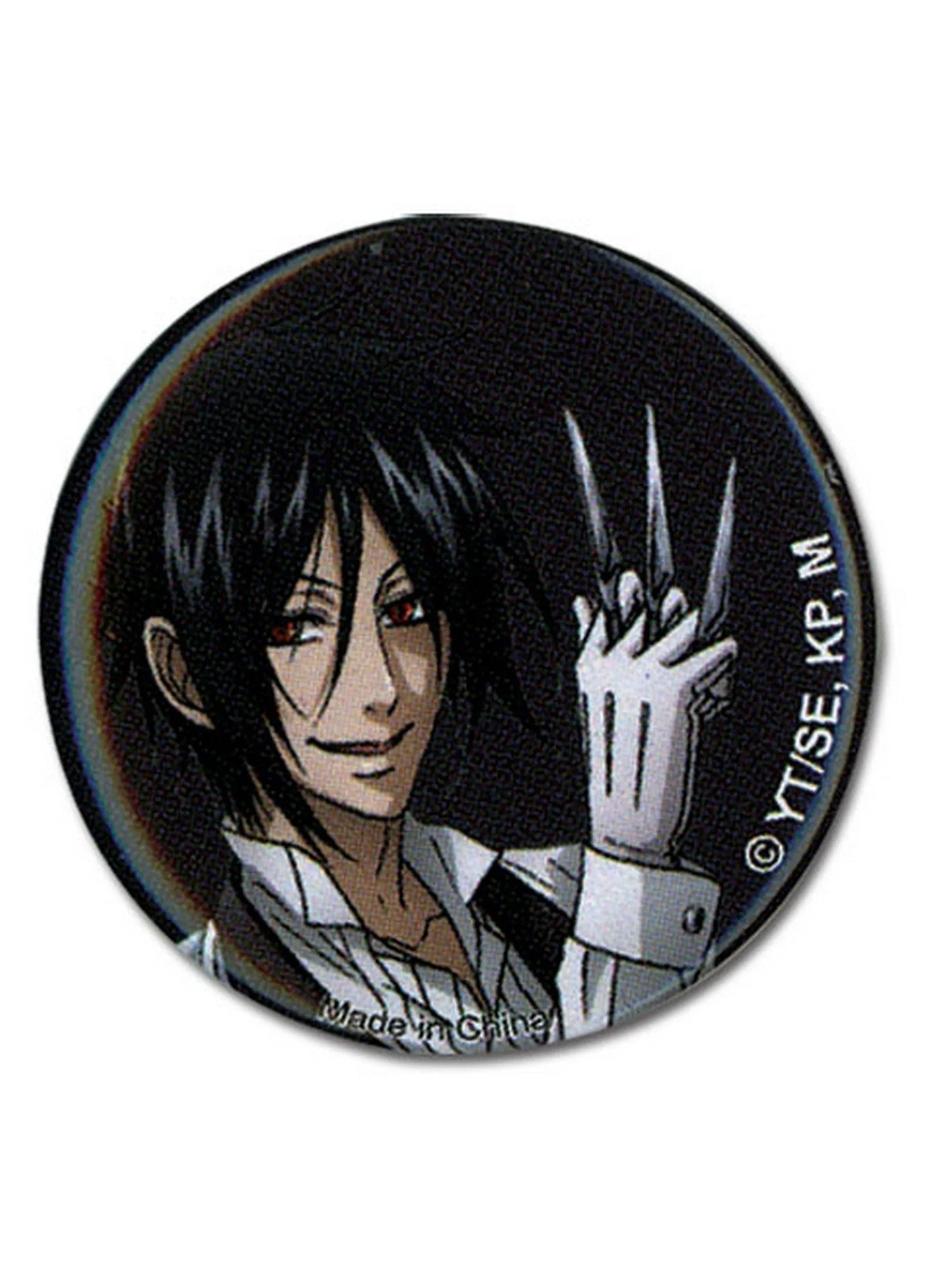 Black Butler - Sebastian With Knives Button 1.25'