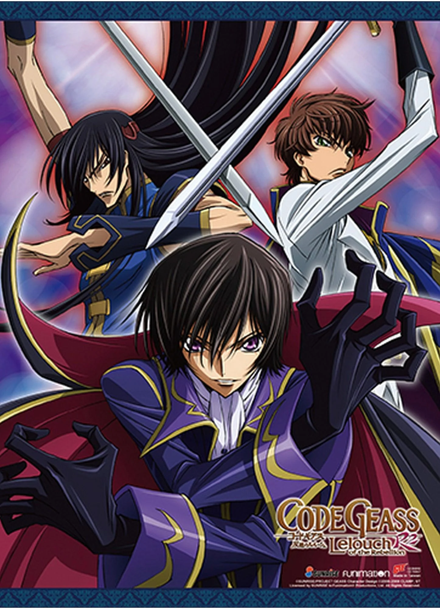 Code Geass R2 - Lelouch vi Britannia & Suzaku Kururugi & Li Xingke Wall Scroll