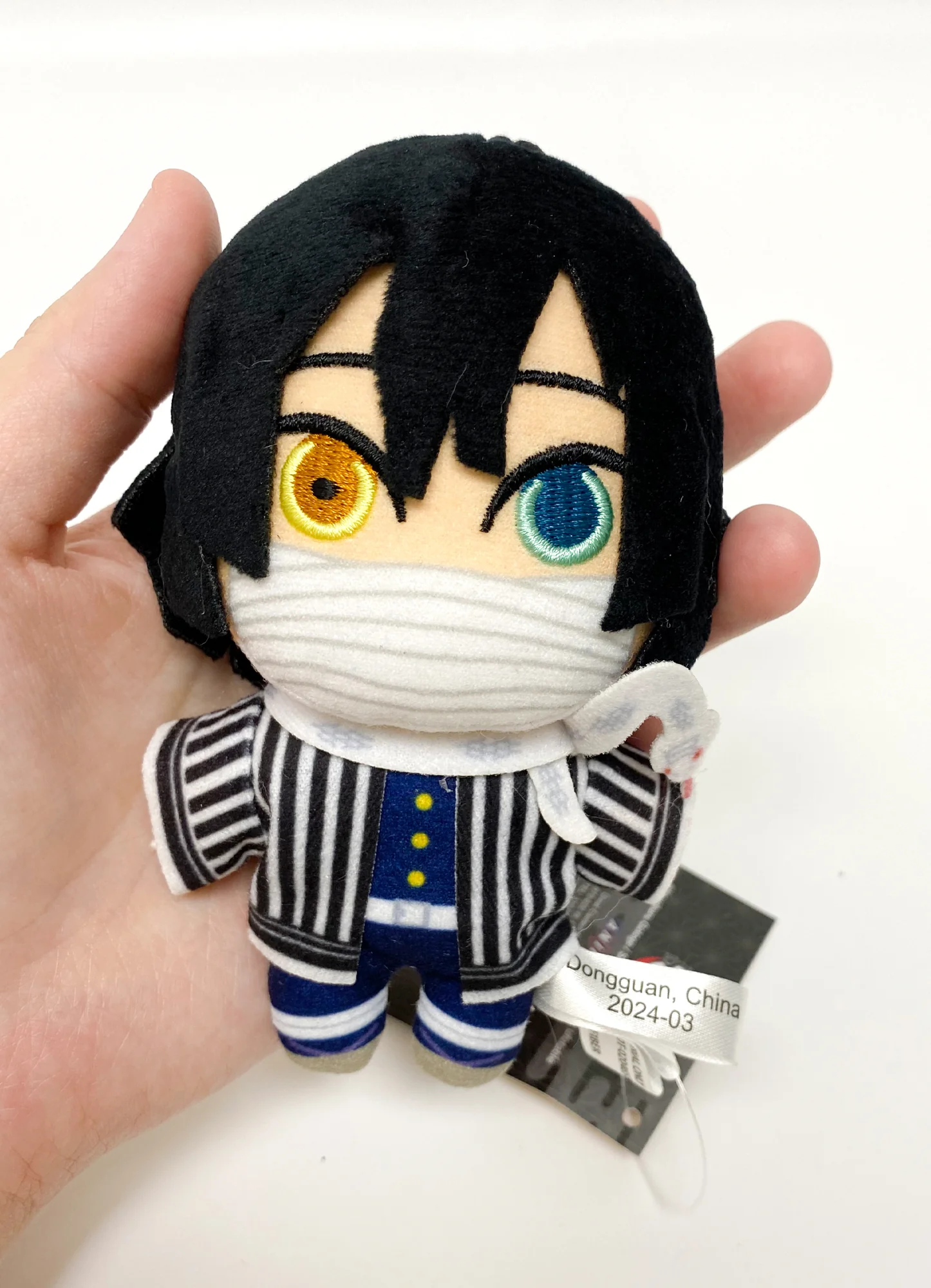 Demon Slayer - Obanai Iguro Mini Plush w/ Spring Hook 4.5" H - Image 3