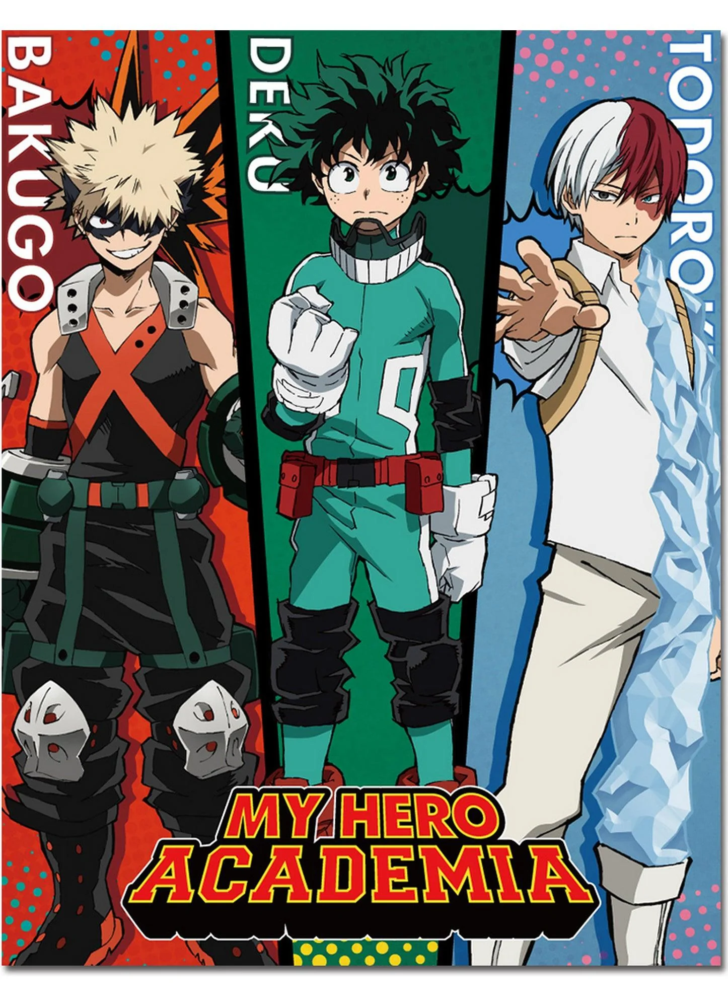 My Hero Academia - Midoriya Izuku "Deku" & Katsuki Bakugo & Shoto Todoroki Sublimation Throw Blanket